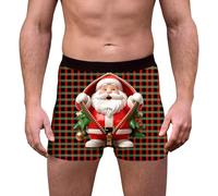 Générique Boxers sous-vêtements à thème avec imprimé Rennes et Flocons de Neige, Slips festifs, Doux, Confortables et Respirants pour Le Quotidien (Multicolour, XXXL)