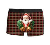 Générique Boxers sous-vêtements imprimés Flocons de Neige et Rennes, Slips Doux et Respirants pour Les fêtes, Ceinture élastique Confortable, idée Festive pour (Multicolour, M)