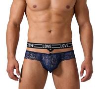 Générique Boxers String à Double Bretelle avec Anneau Porte-Jarretelles pour Un Maintien et Un Confort accrus (Blue, One Size)