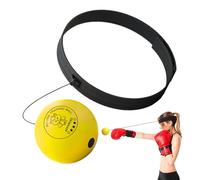 Générique Boxing Ball - 25x4cm Head Mounted Punch Ball with Adjustable Headband, Reaction Time Training Equipment, Fun Gym Workout Tool for Beginners, MMA Fitness Exercise