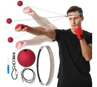 Générique Boxing Training Reflex Ball - Adjustable Headband with Elastic Cord for Reaction Training | Soft Improves Speed Agility Coordination, Ideal for Boxing, MMA, Cardio, Fitness Drills 2.36 in