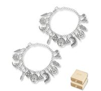 Générique Bracelet À Breloques Sorcières Vintage, Bijoux Boho Gothiques Célestes Réglables Légers, Bracelet Boho Gothique Céleste Lune Soleil Arbre De Vie Pour La Cérémonie De Bal De Promo