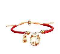 Générique Bracelet Année Dragon - Bracelet à cordes rouges pour hommes