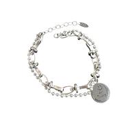 Générique Bracelet Argent Jonc Tendance Perles Boules Design