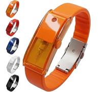 Générique Bracelet atomiseur de parfum, rechargeable, diffuseur de parfum et d'huiles essentielles, bracelet réglable, réutilisable, adapté à la vie quotidienne à l'extérieur de la maison (orange)