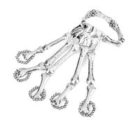 Générique Bracelet avec Anneau Squelette de la Main Punk Couleur d'argent