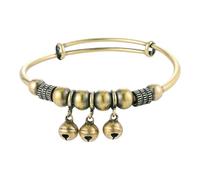 Générique Bracelet Bangle En Laiton - Jonc Ajustable Décoratif En Laiton Élégant | Bracelet À Grelot Charmant,Pour La Maison Intérieur Extérieur Plage Mer Bureau Voyage Et Courts Séjours Ornement