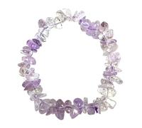 Bracelet - Améthyste - Baroque - Violet - 18cm - Pierre naturelle grade A