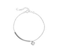 Générique Bracelet Bracelet Petite Rose Bijoux Multi Layer Rose Gold Bracelet Female Rice Grains Love Heart Hand String Square Luck Bracelet Avec Poignet Anneaux (Silver, One Size)