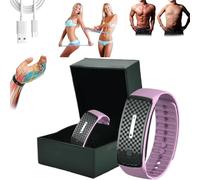 Générique Bracelet Brûle-Graisses à Ultrasons, Bracelet De Détoxification Lymphatique, Modelage Corporel par Ultrasons à Basse Fréquence, Design De Mode Réglable, Cadeau Sain (Pink)