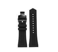 Générique Bracelet caoutchouc silicone 28mm, Compatible Avec SevenFriday série M1 M2 P1 V3 Q1, accessoire bracelet remplacement homme(Black black,26mm)