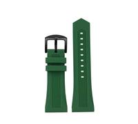 Générique Bracelet caoutchouc silicone 28mm, Compatible Avec SevenFriday série M1 M2 P1 V3 Q1, accessoire bracelet remplacement homme(Green black pin,28mm)