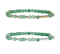 Générique Bracelet code Morse vert Lucky B*tch, bracelet code Morse à perles pour femmes, bracelet motivant avec message caché (2PC)