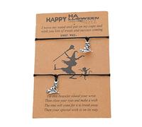 Générique Bracelet Couleurs Bracelet Bracelet Mm Bracelet Bracelet de tissage de sorcière de personnalité européenne et Message Élastique Cadeau Classique Bracelet (B, One Size)