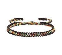 Générique Bracelet Couple Cadeau Design Unique fait à la main réglable chaîne rouge Bracelet tressé filles dames hommes (BW2, One Size)