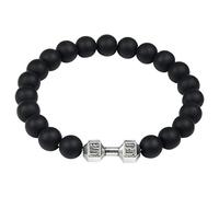 Générique Bracelet Couple Cadeau Oeil de Bracelet Lava Rock Stress Yoga Perles Réglable Aromathérapie Diffuseur D'huile Lava Pour Hommes Femmes (D, One Size)