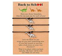 Générique Bracelet Couple Cadeau Retour à l'école cadeaux mère fille bracelet ensemble pour 3 jour d'école maman et moi bracelets pour mère fille filles garçons (B, One Size)