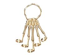 Générique Bracelet Crâne Halloween Cosplay Doigts Os Anneaux Punk Bijoux | Bague main squelette Pour Ami Fille Mère Épouse Petite Amie Amant Vacances Fête Scène Performance Cosplay Femmes Hommes