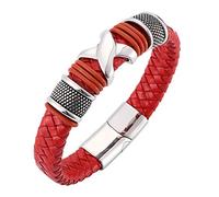 Générique Bracelet Cuir Femme, Bracelet En Cuir Véritable Pour Femme, Manchette Croisée Tressée Faite À La Main, Bijoux Avec Fermeture Magnétique, Bijoux Viking Vintage, Cadeaux Pour Papa, Lu