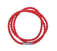 Générique Bracelet Cuir Homme, Bracelet En Cuir Tressé Multicouche, Fait À La Main, Tissé Torsadé, Simple, Vintage, Pour Hommes Et Femmes, Bijoux Pour Père, Rouge