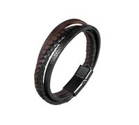 Générique Bracelet Cuir Homme, Bracelet En Cuir Véritable Pour Homme Bijoux Tressés Faits À La Main Avec Fermoir Magnétique Bijoux Bohèmes Avec Pochette Cadeaux D'Anniversaire Pour Papa Lui M