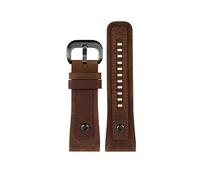 Générique Bracelet de montre compatible avec Seven Friday, bracelet en cuir véritable, vache vintage givré, 28 mm(Brown-Black)