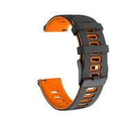 Générique Bracelet de montre de sport en Silicone, 20mm 22mm, Compatible avec Venu 3 bandes Forerunner 265 255 Music Vivoactive 4 / Venu Sq 2(Black Orange,20mm Universal)
