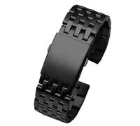Générique Bracelet de montre en acier inoxydable compatible avec les bracelets Seven Friday M2/Q201/02/03 for homme, bracelet massif noir 28 mm(7beads-black)