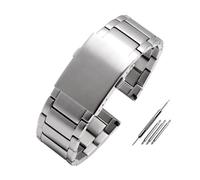 Générique Bracelet de montre en acier inoxydable massif compatible avec les grands cadrans for hommes DZ7395 DZ7370 DZ4323 DZ4283, bracelet de 22/24/26 mm(Style B-silver,22mm)