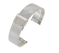 Générique Bracelet de montre en acier inoxydable précision, 18 mm, 20, 22 mm², 4 d'épaisseur, maille métallique, longueur réglable, accessoires(Silver,24mm)