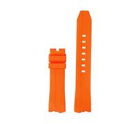 Générique Bracelet de montre en caoutchouc haute qualité compatible avec Hamilton Adventure H24585331 24551331 H24595331 Elvis 80th Anniversary for homme 20 mm(Orange no buckle)