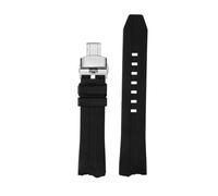 Générique Bracelet de montre en caoutchouc haute qualité compatible avec Hamilton Adventure H24585331 24551331 H24595331 Elvis 80th Anniversary for homme 20 mm(Black s folding)
