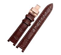 Générique Bracelet de montre en cuir Compatible avec MK Mk2277 2425, encoche Table, Michael Kors Mike Coles, bracelet for femme(Brown rose buckle,DIY)