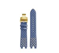 Générique Bracelet de montre en cuir compatible avec VERSACE PALAZZO VECQ00418/VECQ00118, 17 mm, noir, bleu, rouge, blanc, en forme de U, en cuir de vache
