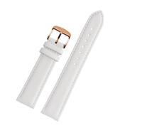 Générique Bracelet de montre en cuir de vache blanc rose bleu noir compatible avec VERSACE VBQ050017 VBP040017 bracelet de montre 14 mm 16 mm 18 mm 20 mm avec ceinture de montre for femme