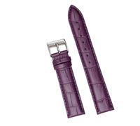 Générique Bracelet de montre en cuir vachette 12/14/16/18/20/22/24 mm avec boucle ardillon et outil(Purple 1,22mm)