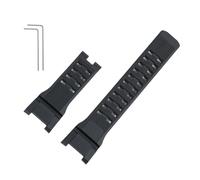Générique Bracelet de montre en résine compatible avec Casio GShock, la troisième du Big Mud King GWG-B1000, bracelet à anneau acier dédié(Black- NO buckle)