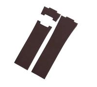 Générique Bracelet de montre étanche en caoutchouc silicone, 25 mm x 12, compatible avec les bracelets Ulysse Nardin for hommes(Brown-No buckle)