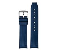 Générique Bracelet de montre incurvé en caoutchouc fluoré 21 mm, compatible avec Rolex Tissot Seastar T12.407 Seastar FKM, étanche, for homme(Beige)