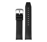 Générique Bracelet de montre incurvé en caoutchouc fluoré 21 mm, compatible avec Rolex Tissot Seastar T12.407 Seastar FKM, étanche, for homme