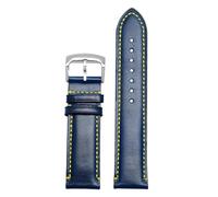 Générique Bracelet de montre souple en cuir véritable compatible avec Citizen Blue Angel Air Eagle AT8020 Jy8078, noir et bleu, 22/23 mm, accessoires(Blue-Steel-K9,23mm)