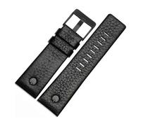 Générique Bracelet de montre tendance en cuir de vache avec rivets, compatible avec les modèles Diesel DZ7313, DZ7333, 7322, 7257, 4318, 7348, 7334