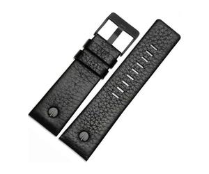 Générique Bracelet de montre tendance en cuir de vache avec rivets, compatible avec les modèles Diesel DZ7313, DZ7333, 7322, 7257, 4318, 7348, 7334