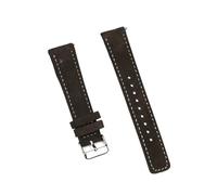 Générique Bracelet de montre vintage en cuir suédé 18 mm, 20, 22, 24, à dégagement rapide, marron, gris, noir, accessoires(COFFEE,18mm gold buckle)