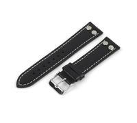 Générique Bracelet de montre Vintage en cuir véritable, rivets à dégagement rapide, 18 et 24mm, adaptés aux hommes