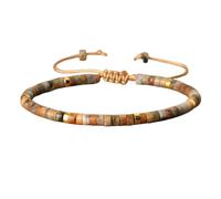 Générique Bracelet de motivation en code Morse, réglable en pierres précieuses naturelles, cadeaux uniques pour homme et femme (5#)