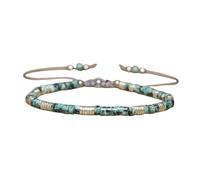Générique Bracelet de motivation en code Morse, réglable en pierres précieuses naturelles, cadeaux uniques pour homme et femme (3#)