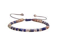 Générique Bracelet de motivation en code Morse, réglable en pierres précieuses naturelles, cadeaux uniques pour homme et femme (12#)