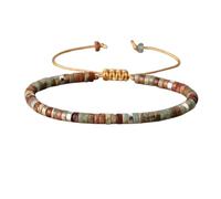 Générique Bracelet de motivation en code Morse, réglable en pierres précieuses naturelles, cadeaux uniques pour homme et femme (24#)