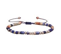 Générique Bracelet de motivation en code Morse, réglable en pierres précieuses naturelles, cadeaux uniques pour homme et femme (8#)